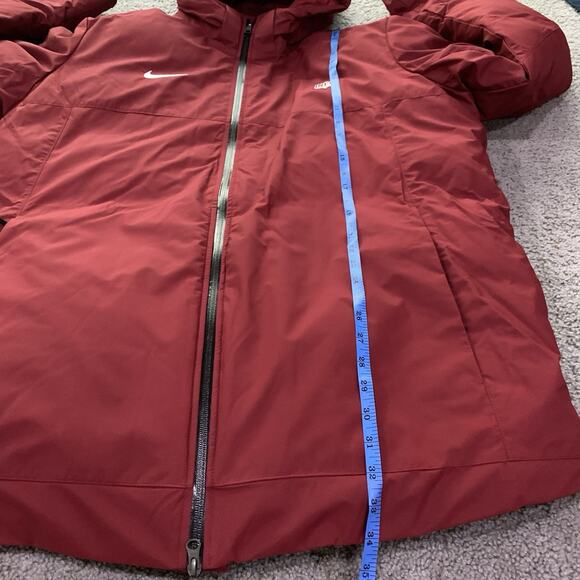 NIKE MEN NFL TEAM ISSUE DOWN HOODED PARKA JACKET RED BURGUNDY DC3054-677 Sz XL - Picture 6 of 10